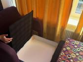 Violetinė viengulė sofa/ lova - nuotraukos Nr. 4