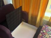 Violetinė viengulė sofa/ lova - nuotraukos Nr. 5