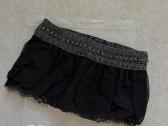 Finesse Titan Black Denim Puffball Mini Skirt - nuotraukos Nr. 4