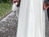 Klasikinė natūralaus šilko vestuvinė suknelė - nuotraukos Nr. 5
