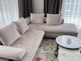 Didelė kreminės spalvos kampinė sofa - nuotraukos Nr. 2
