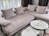 Didelė kreminės spalvos kampinė sofa - nuotraukos Nr. 3