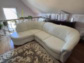 Balta kampinė sofa-lova - nuotraukos Nr. 2