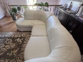 Balta kampinė sofa-lova - nuotraukos Nr. 3
