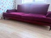 Prabangi bordo klasikinė sofa 240 cm - nuotraukos Nr. 5