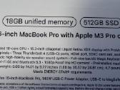 MacBook Pro 16" M3 Pro / 18gb / 512gb - nuotraukos Nr. 8