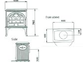 Norvegiška ketaus krosnelė Jotul F8 - nuotraukos Nr. 10