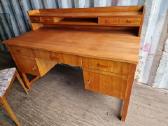Vintažinis mid century rašomojo stalas - nuotraukos Nr. 12