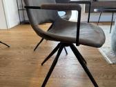 Sofaforma valgomojo kėdės, 4 vnt - pilkos, sukamos - nuotraukos Nr. 3