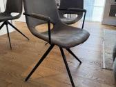 Sofaforma valgomojo kėdės, 4 vnt - pilkos, sukamos - nuotraukos Nr. 4