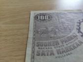 Suomiškas100 markų banknotas 1909 m. Nr. 2911359 - nuotraukos Nr. 4