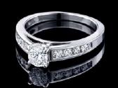 Balto 750 prabos Aukso Žiedas Su Deimantais 0.65ct - nuotraukos Nr. 2