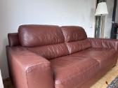 Dvivietė odinė sofa - 80 € - nuotraukos Nr. 2