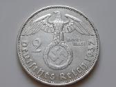 Vokietija 2 reichsmarkės sidabras 1937 A - nuotraukos Nr. 2