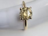 14k aukso žiedas su natūraliu 2.26 ct deimantu - nuotraukos Nr. 2
