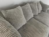 Svetainės pilka minkšta sofa - nuotraukos Nr. 4