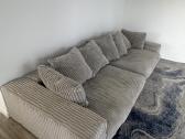 Svetainės pilka minkšta sofa - nuotraukos Nr. 7