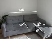 Pilka kampinė sofa - nuotraukos Nr. 2