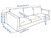 Ikea Vimle sofa – tamsiai mėlyna - nuotraukos Nr. 7