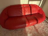 Moderni apvali natūralios odos sofa miegama - nuotraukos Nr. 3