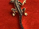 Prabangus auksinis pakabukas Black Salamandra - nuotraukos Nr. 7