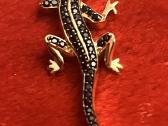 Prabangus auksinis pakabukas Black Salamandra - nuotraukos Nr. 8