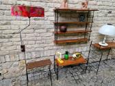 Vintažinė mid century pakabinama lentyna - nuotraukos Nr. 19