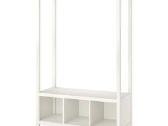 Ikea Hemnes atvira drabužių spinta – balta - nuotraukos Nr. 2