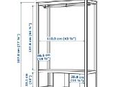 Ikea Hemnes atvira drabužių spinta – balta - nuotraukos Nr. 3