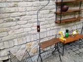 Vintažinis mid century toršeras su staliuku - nuotraukos Nr. 7