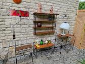 Vintažinis mid century toršeras su staliuku - nuotraukos Nr. 16