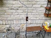 Vintažinis mid century toršeras su staliuku - nuotraukos Nr. 19