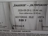6 bilietai Žalgiris - Olimpiacos 09.29 - nuotraukos Nr. 2