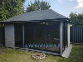 Pavėsinė 3x5 su stiklais ,įstiklintos pavėsinės