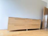 Minimalistinė komoda/sideboard – 240 cm, natūral - nuotraukos Nr. 11