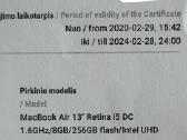 MacBook Air (2020) - nuotraukos Nr. 7