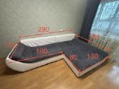 Dėvėtas minkštas kampas su miegama funkciją - nuotraukos Nr. 2