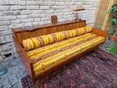 Vintažinė mid century tikmedžio sofa/lova - nuotraukos Nr. 5