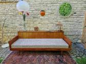 Vintažinė mid century tikmedžio sofa/lova - nuotraukos Nr. 28