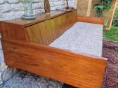 Vintažinė mid century tikmedžio sofa/lova - nuotraukos Nr. 30