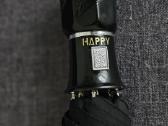 Skėtis Happy juodas - nuotraukos Nr. 3