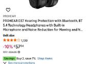 Prohear 037 Bluetooth apsauginės ausinės - nuotraukos Nr. 4