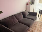 Pilka aksominė sofa - nuotraukos Nr. 2