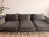 Pilka aksominė sofa - nuotraukos Nr. 3