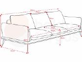 Pilka aksominė sofa - nuotraukos Nr. 5