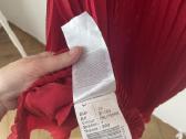 Amisu raudona plisuota palaidinė su kaspinu - nuotraukos Nr. 6