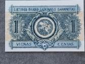 1922 m centas,lietuvos Banko laikinasis banknotas - nuotraukos Nr. 2