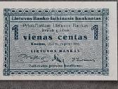 1922 m centas,lietuvos Banko laikinasis banknotas - nuotraukos Nr. 3
