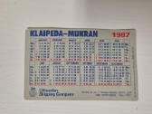 Kišeninis kalendorius 1987m Klaipėda - Mukran - nuotraukos Nr. 2