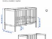 Parduodu Ikea Sundvik kūdikio lovelę - nuotraukos Nr. 2
